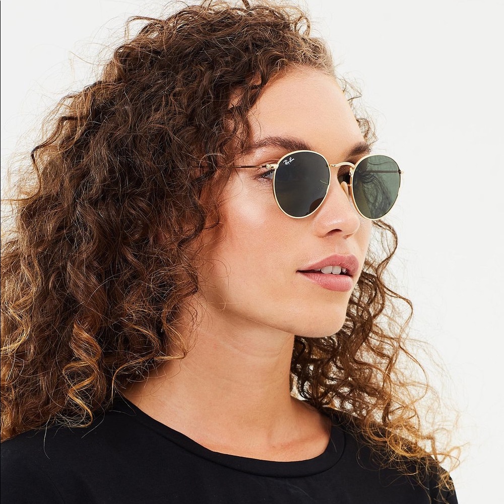 Brand New Gold Frame Green Lens Circular Ray Bans - Picture 7 of 7